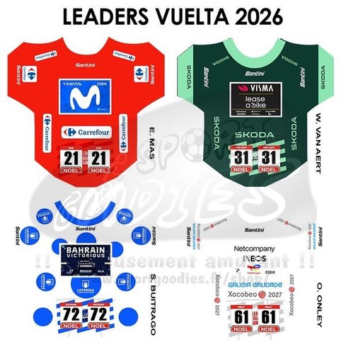 Maglie adesivi ciclisti